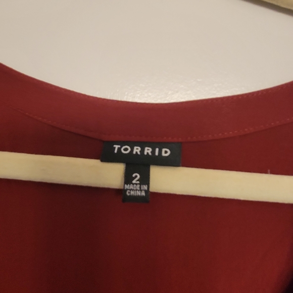 Torrid Rust Button-Up Blouse - Picture 2 of 2